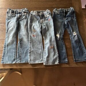 Old Navy Kids Blue Jeans with Butterfly Embroidery